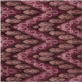 Safavieh Ikat Ikt473 Dark Brown/Purple Area Rug Square