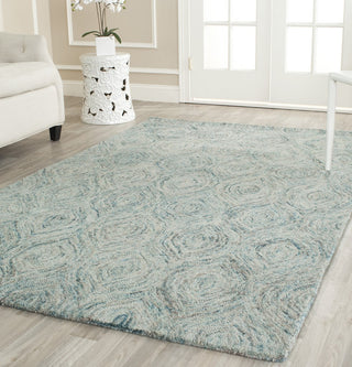 Safavieh Ikat Ikt631 Ivory/Sea Blue Area Rug Room Scene Feature