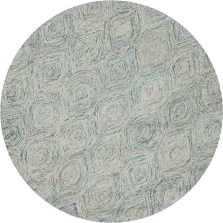 Safavieh Ikat Ikt631 Ivory/Sea Blue Area Rug Round