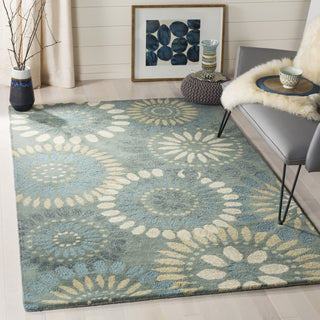 Safavieh Jardin Jar455 Grey/Blue Area Rug Room Scene Feature