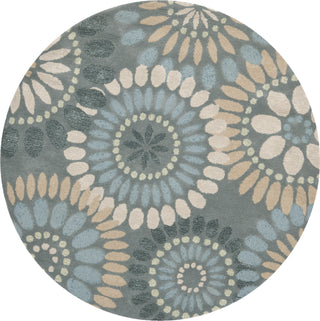 Safavieh Jardin Jar455 Grey/Blue Area Rug Round