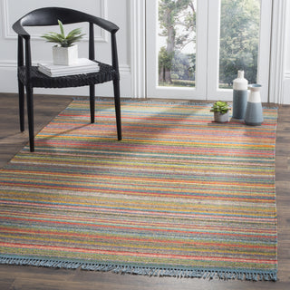 Safavieh Kilim KLM108 Blue/Orange Area Rug Room Scene