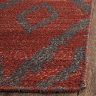 Safavieh Kilim KLM215 Rust/Grey Area Rug Detail