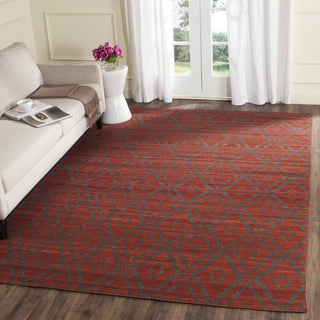 Safavieh Kilim KLM215 Rust/Grey Area Rug Room Scene