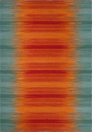 Safavieh Kilim KLM821 Teal/Red Area Rug 5' X 8'