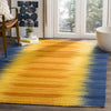 Safavieh Kilim KLM821 Dark Blue/Yellow Area Rug Room Scene