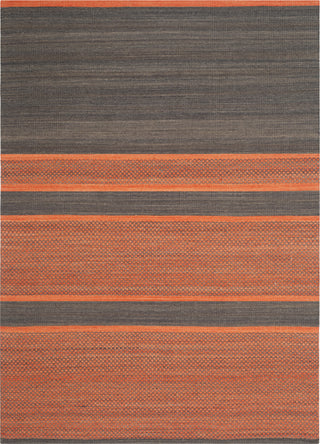 Safavieh Kilim KLM952 Dark Grey/Orange Area Rug 5' X 8'