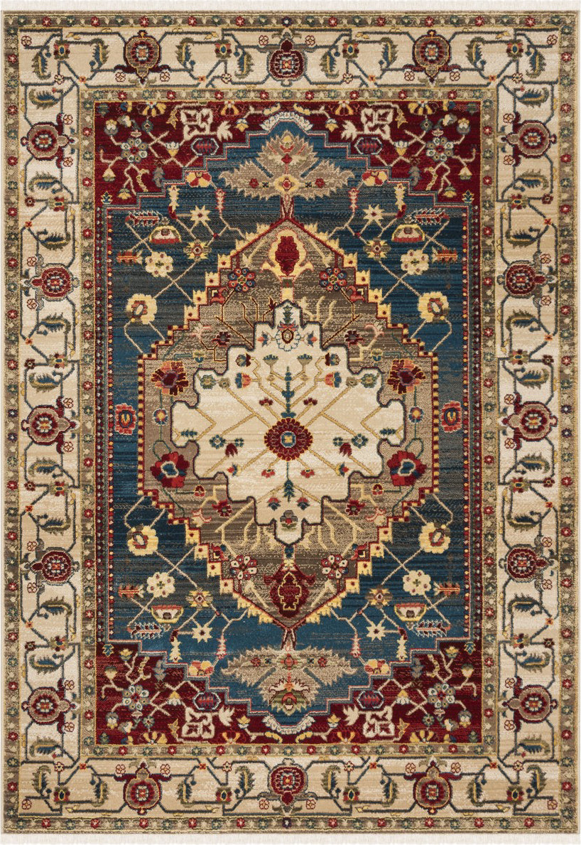 Safavieh Kashan Collection KSN306M Blue / Red Rug - 2' 6 x 8