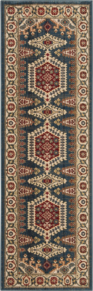 Safavieh Kashan KSN308N Navy Blue/Ivory Area Rug Runner Image