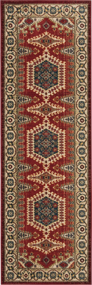 Safavieh Kashan KSN308Q Red/Ivory Area Rug Runner Image