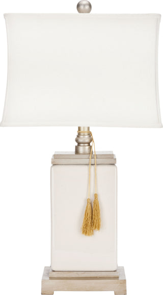 Safavieh Amiliana Cream Glazed 32-Inch H Tassel Lamp main image