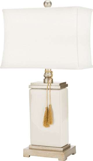 Safavieh Amiliana Cream Glazed 32-Inch H Tassel Lamp 