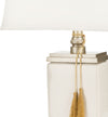 Safavieh Amiliana Cream Glazed 32-Inch H Tassel Lamp 