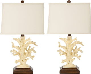 Safavieh Key 22-Inch H West Coral Lamp Cream 