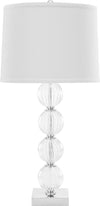 Safavieh Amanda 31-Inch H White Crystal Glass Globe Lamp Clear 