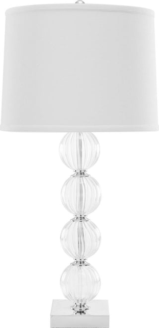 Safavieh Amanda 31-Inch H White Crystal Glass Globe Lamp Clear 