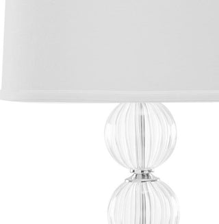 Safavieh Amanda 31-Inch H White Crystal Glass Globe Lamp Clear 