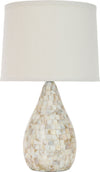 Safavieh Lauralie 205-Inch H Ivory Capiz Shell Lamp Mirror 