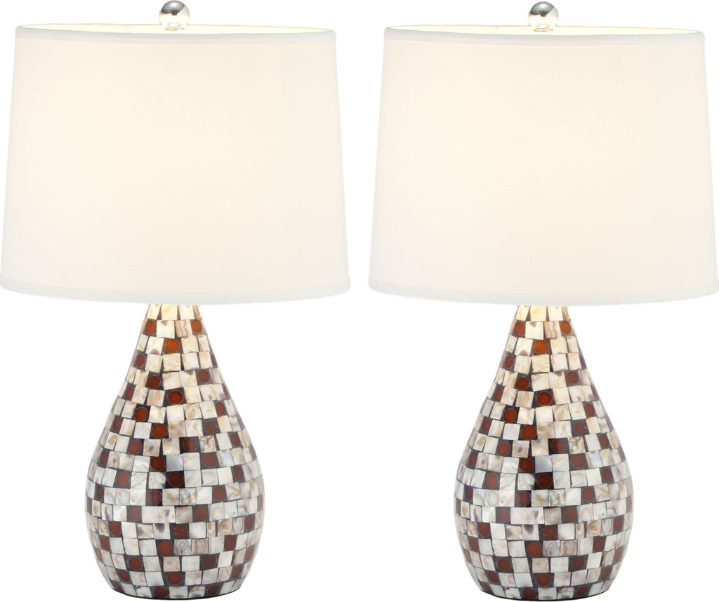 Safavieh Lauralie 205-Inch H Capiz Shell Lamp Multicolor Mirror main image