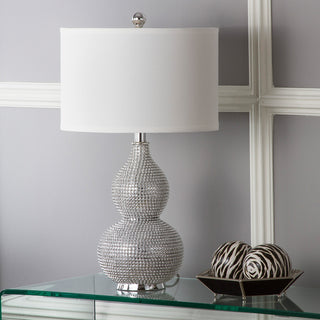 Safavieh Nicole 245-Inch H Bead Base Lamp Silver  Feature