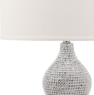 Safavieh Nicole 245-Inch H Bead Base Lamp Silver Mirror 