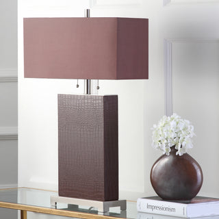 Safavieh Cheryl 295-Inch H Crocodile Lamp Brown  Feature