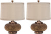 Safavieh Alexis 19-Inch H Gold Bead Lamp Copper 