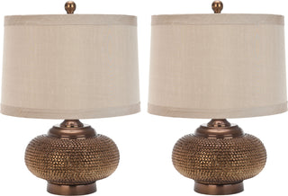 Safavieh Alexis 19-Inch H Gold Bead Lamp Copper 