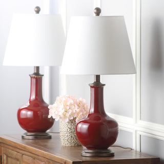 Safavieh Carolanne 235-Inch H Table Lamp Red 