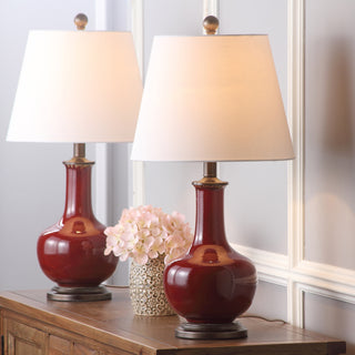 Safavieh Carolanne 235-Inch H Table Lamp Red 