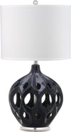 Safavieh Regina 29-Inch H Ceramic Table Lamp Navy Mirror 