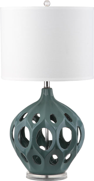 Safavieh Regina 29-Inch H Ceramic Table Lamp Teal Mirror 