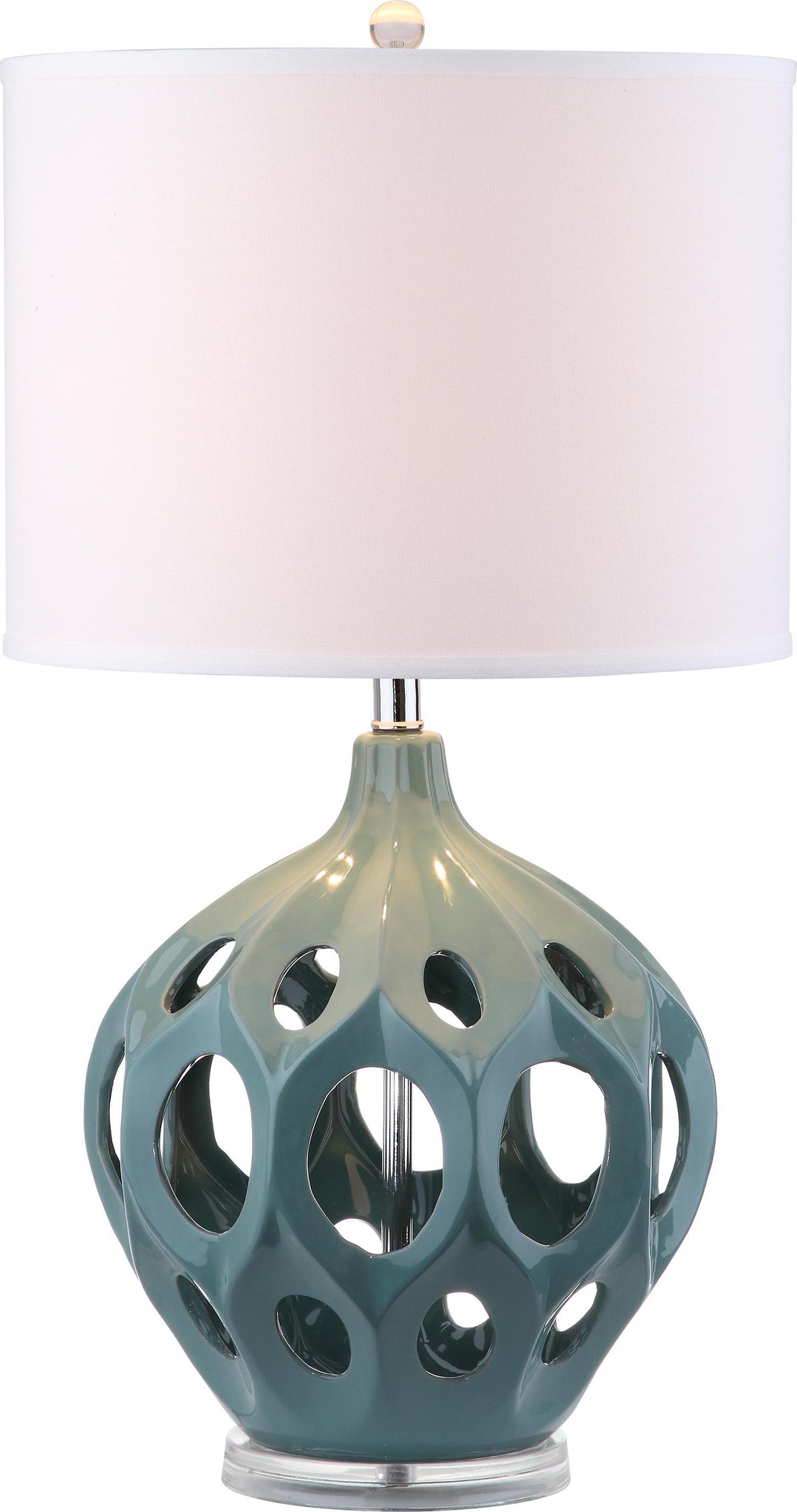 Safavieh Regina 29-Inch H Ceramic Table Lamp Teal Mirror main image