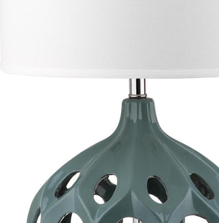 Safavieh Regina 29-Inch H Ceramic Table Lamp Teal Mirror 