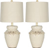 Safavieh Marquesa 24-Inch H Vase Lamp Cream 