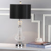 Safavieh Clear 255-Inch H Crackle Glass Table Lamp/Black Satin Shade Lamp main image