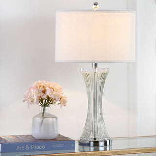 Safavieh Zelda 25-Inch H Glass Table Lamp Clear Mirror 