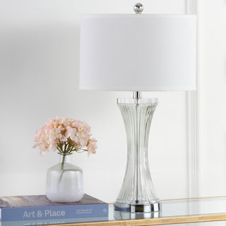 Safavieh Zelda 25-Inch H Glass Table Lamp Clear Mirror 