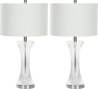 Safavieh Zelda 25-Inch H Glass Table Lamp Clear Mirror 