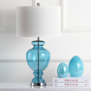 Safavieh Morocco 27-Inch H Blue Glass Table Lamp 