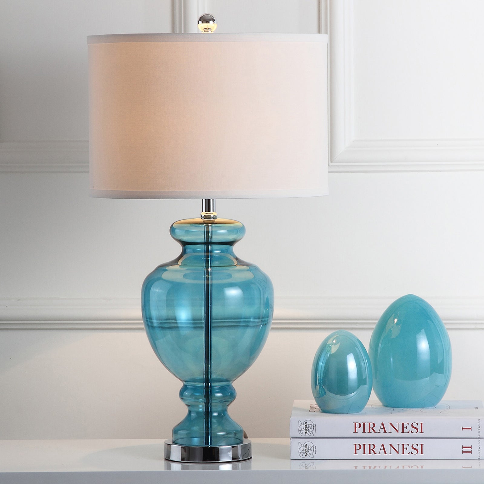 Safavieh Morocco 27-Inch H Blue Glass Table Lamp main image