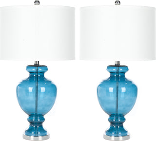 Safavieh Morocco 27-Inch H Blue Glass Table Lamp 