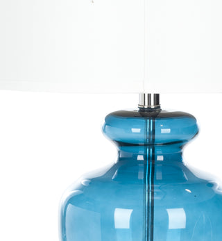 Safavieh Morocco 27-Inch H Blue Glass Table Lamp 