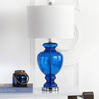 Safavieh Morocco Navy 27-Inch H Glass Table Lamp Mirror 