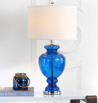 Safavieh Morocco Navy 27-Inch H Glass Table Lamp Mirror 