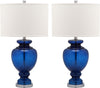 Safavieh Morocco Navy 27-Inch H Glass Table Lamp Mirror 