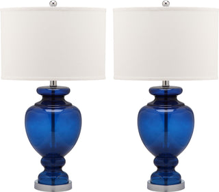 Safavieh Morocco Navy 27-Inch H Glass Table Lamp Mirror 