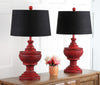 Safavieh Chinese 29-Inch H Red Urn Lamp Distressed 