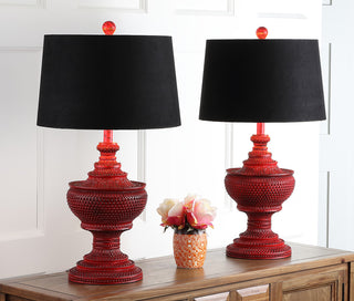 Safavieh Chinese 29-Inch H Red Urn Lamp Distressed 