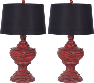 Safavieh Chinese 29-Inch H Red Urn Lamp Distressed 